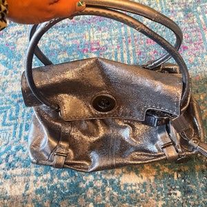 Coach Metallic Silver Purse (Shoulder Bag)